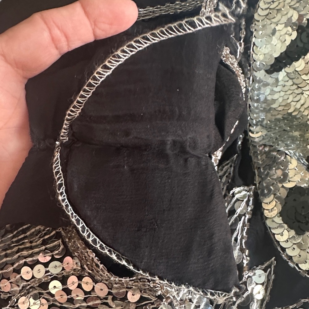 ROYAL š¦ Vintage made in India Elegant Sequin Butterfly Top - Picture 4 of 9